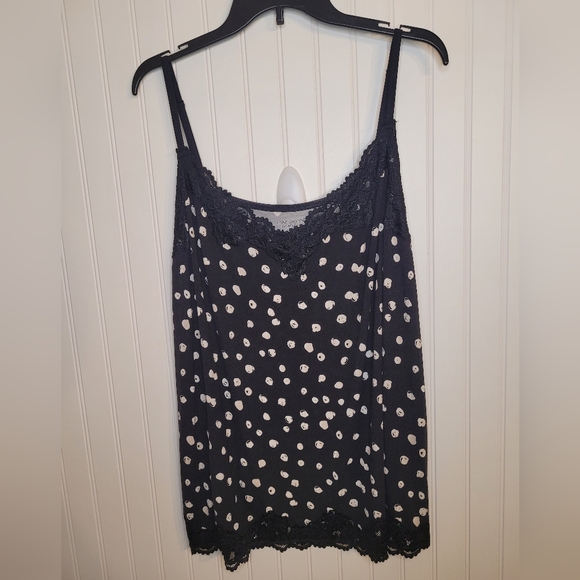 Lane Bryant black/white cami w/lace trim sz 26/28 - Picture 1 of 3